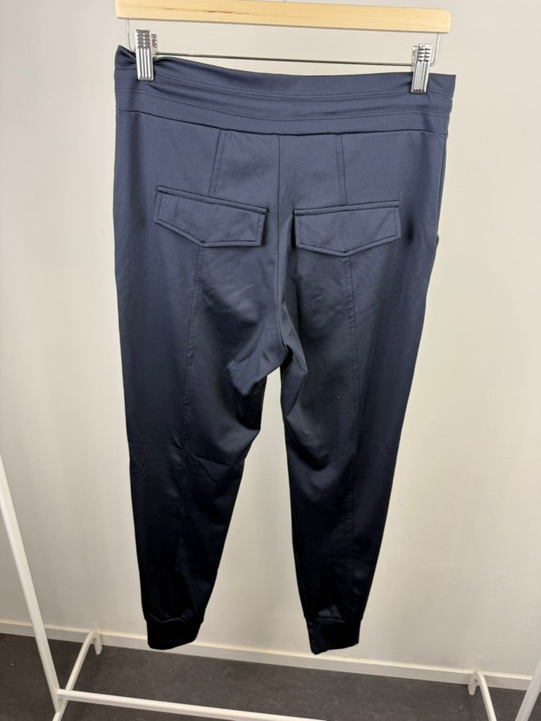 Angelle Milan - Broek - donkerblauw, joggingbroek, elastische taille met trekkoord - S