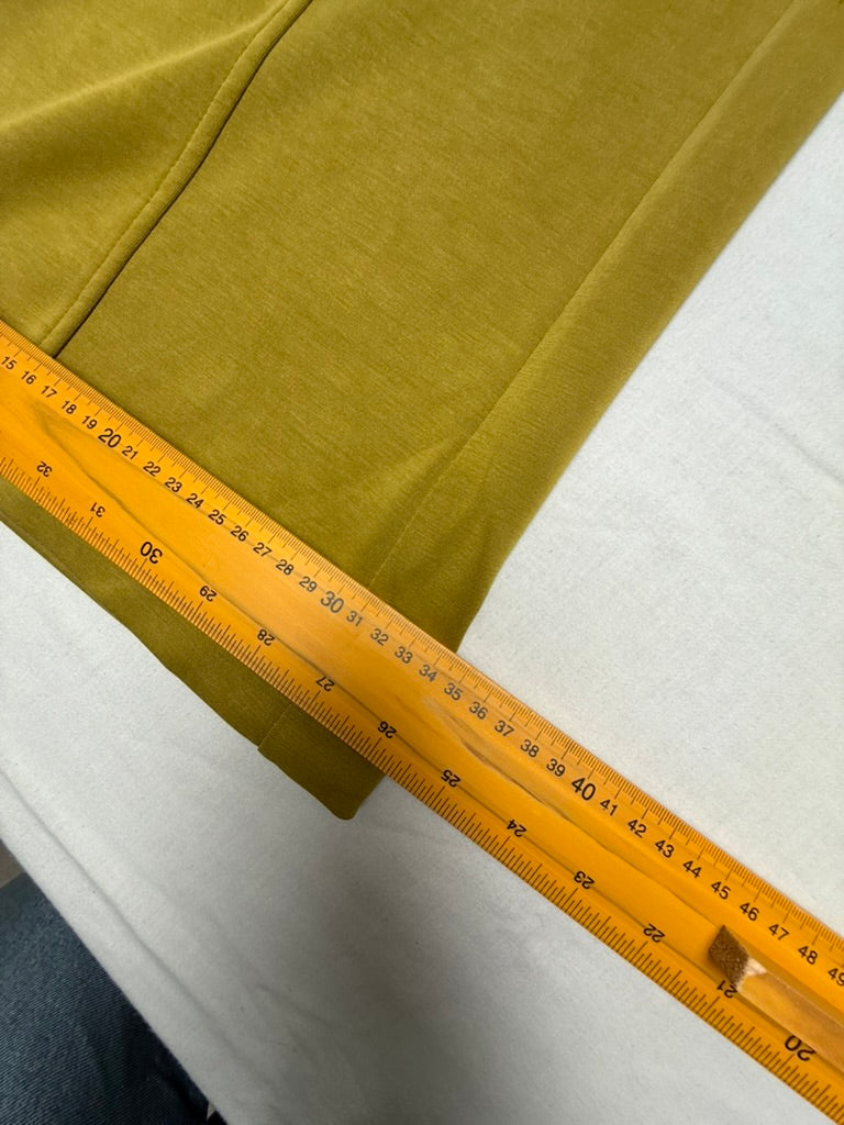 mbyM - Broek - okergeel, elastische tailleband, flared - M