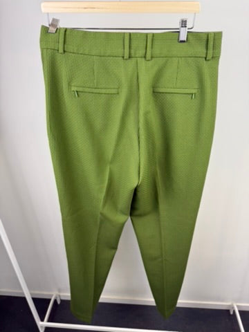 VANILIA - Broek - groen, chino model, wafelstructuur - XL
