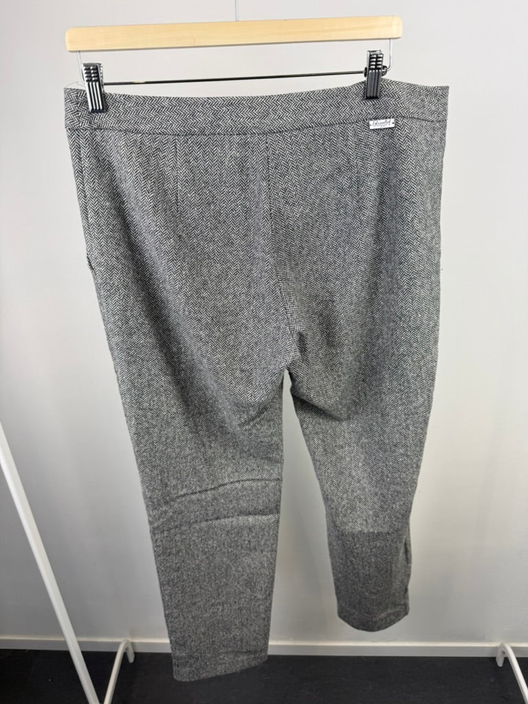 blugirl Blumarine - Broek - grijs, visgraatpatroon, rechte pijp - L