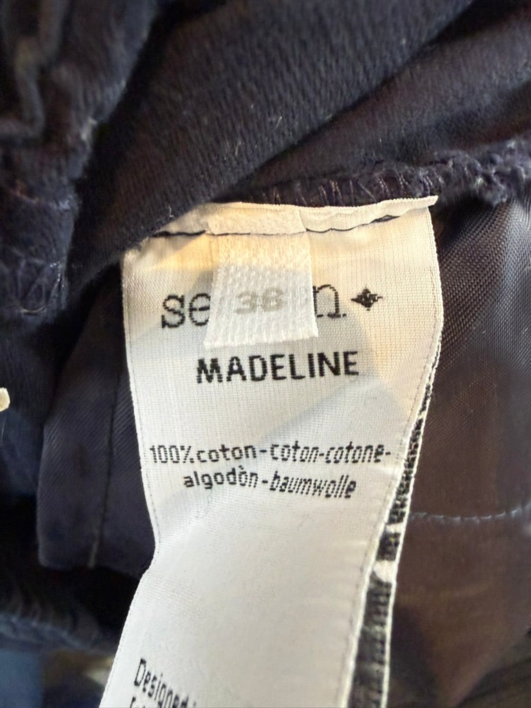 sessùn - Broek - blauw, elastische taille met trekkoord, rechte pijpen - M