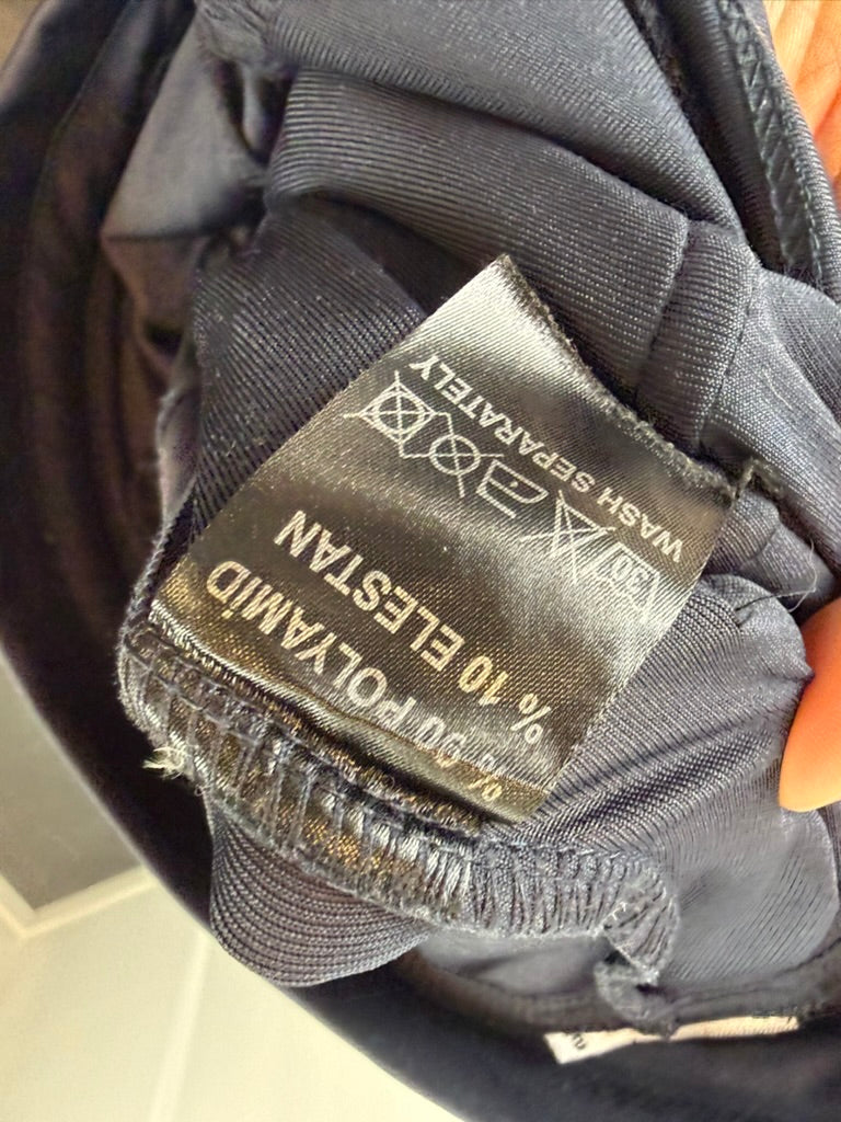 Angelle Milan - Broek - donkerblauw, joggingbroek, elastische taille met trekkoord - S
