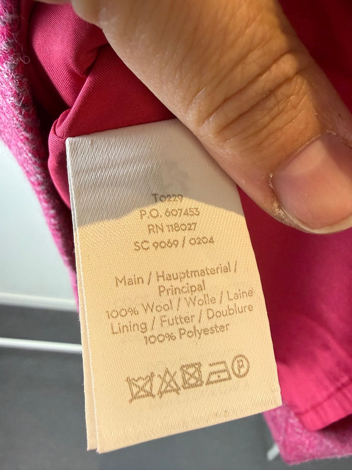Boden - Rok - roze, kokerrok, visgraatpatroon - XL