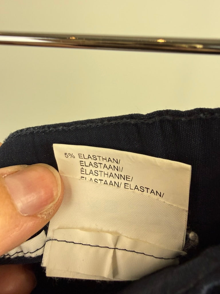 ATELIER GS - Broek - donkerblauw, rechte pijp, elastische tailleband - L