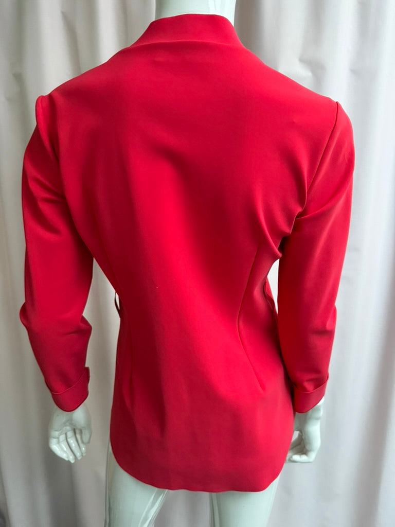 Chiara Boni - Jas - rood, kraagloos, drukknopen - S