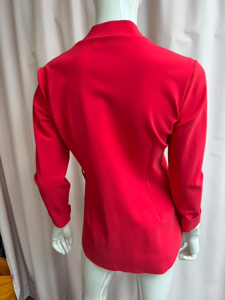 Chiara Boni - Jas - rood, kraagloos, drukknopen - S