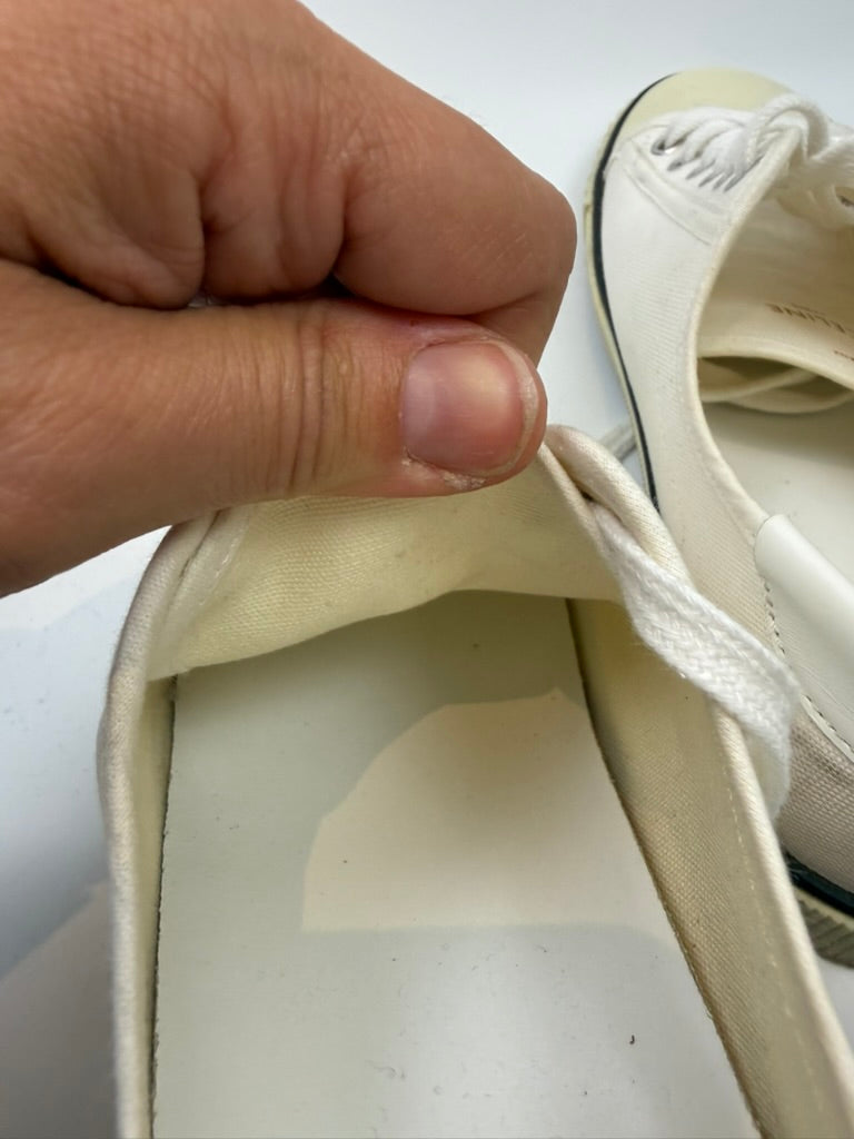 CELINE - Sneakers - wit, canvas, vetersluiting - 38