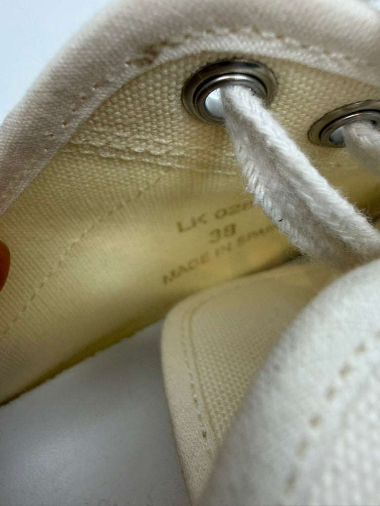CELINE - Sneakers - wit, canvas, vetersluiting - 38