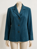 Erfo - Blazer - turquoise, reverskraag, drie knopen - XL