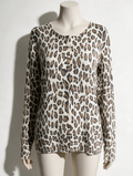GERARD DAREL - Vest - panterprint, ronde hals, knoopsluiting - M
