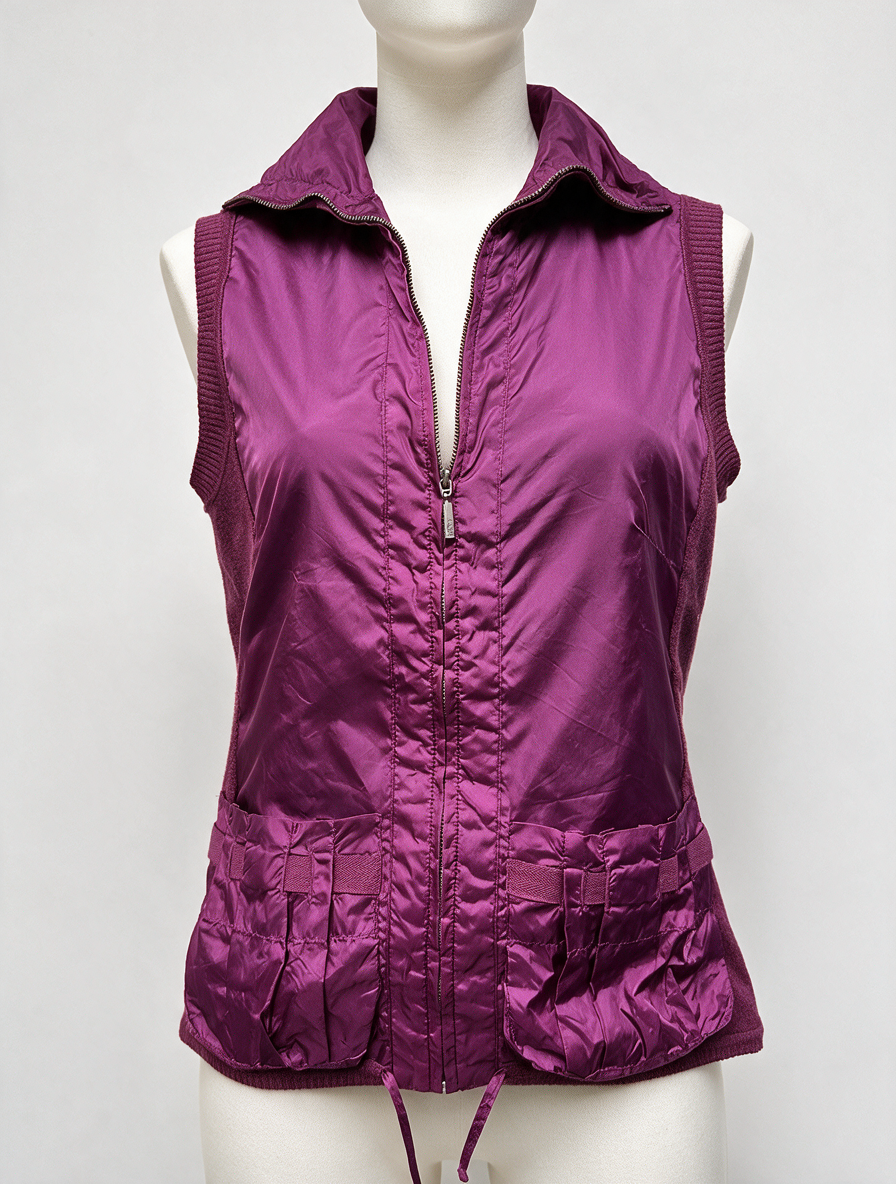 TAIFUN - Bodywarmer - paars, ritssluiting, opstaande kraag - L