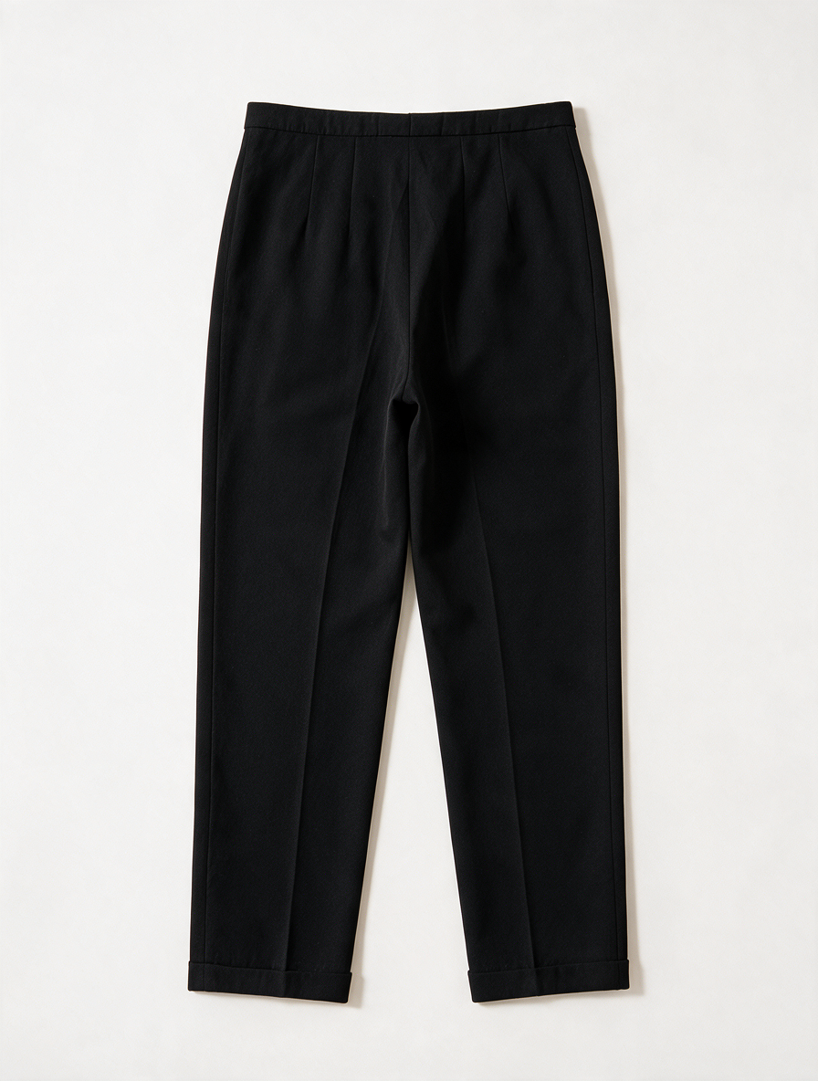 Dries Van Noten - Broek - zwart, hoge taille, rechte pasvorm