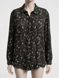 Essentiel Antwerp - Blouse - groen, bloemenprint, ruche - maat 40