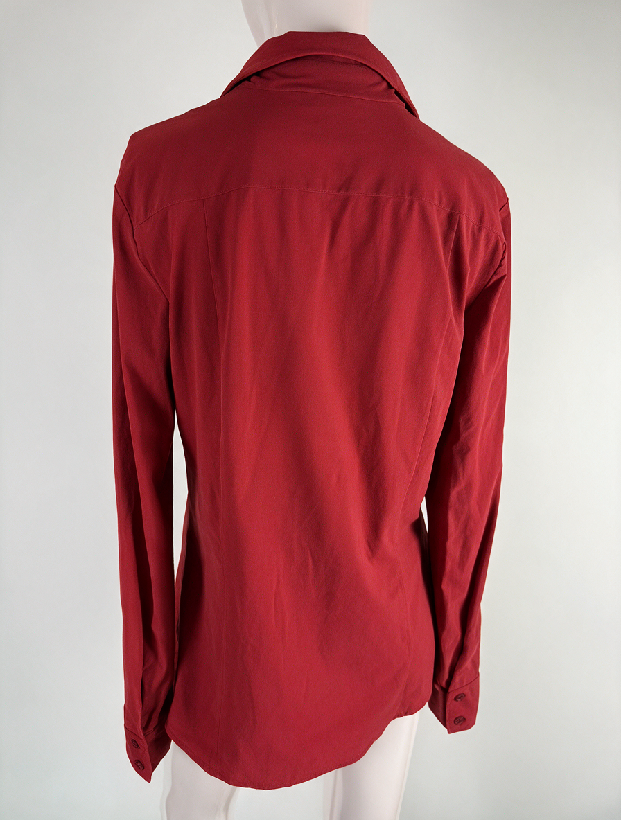 HART by Helena hart - Blouse - rood, klassieke kraag, knoopsluiting - M