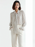 Twinset Simona Barbieri Blouse maat IT 48 (NL 42) creme; zwart