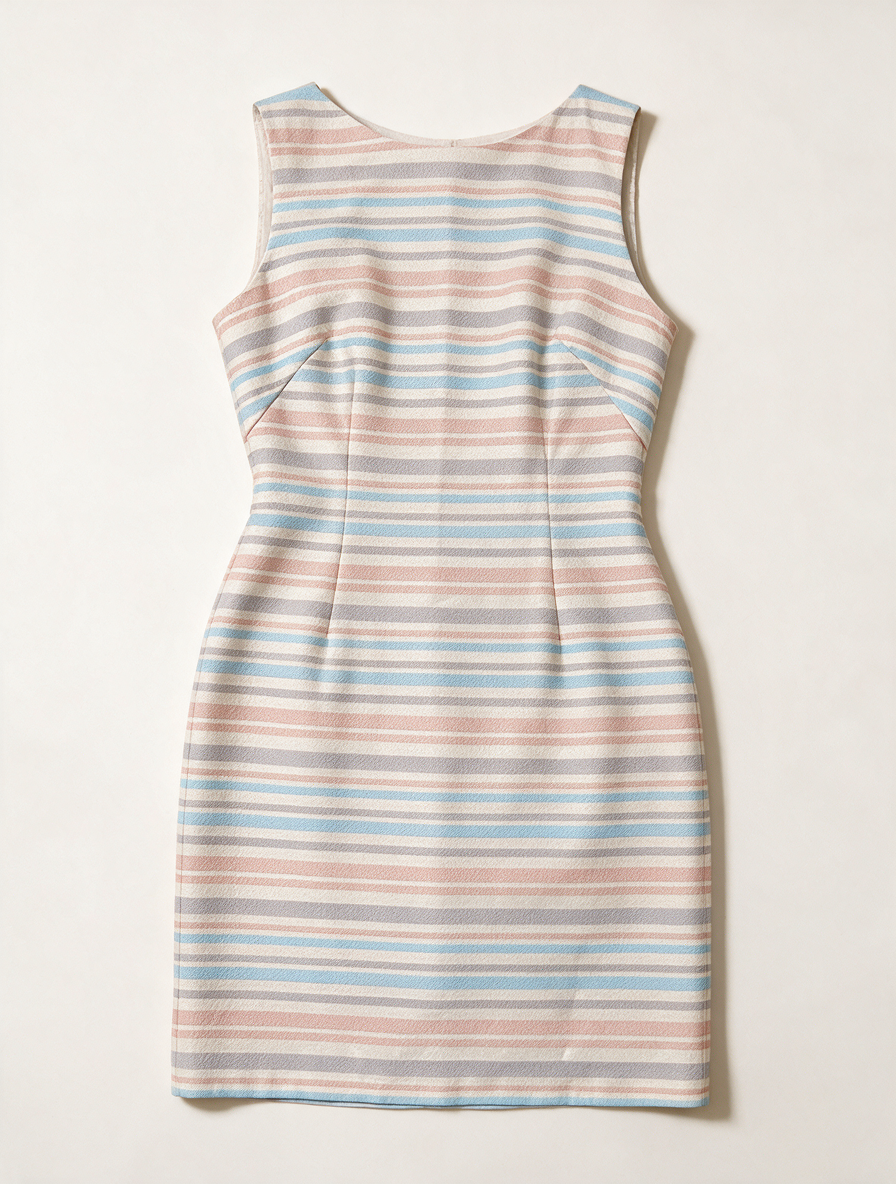 Sandro Ferrone - Jurk - mouwloos, gestreept patroon, knielengte - XL