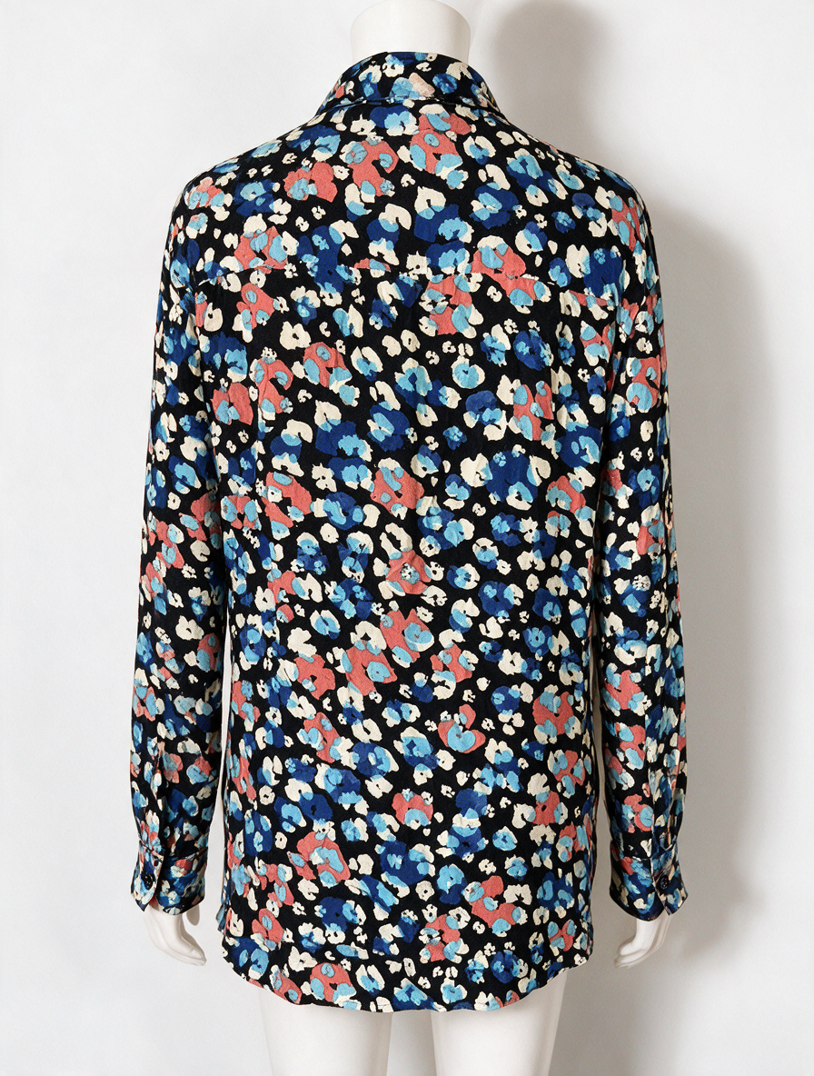 Fabienne Chapot - Blouse - abstracte bloemenprint, lange mouw, knoopsluiting voor - XL
