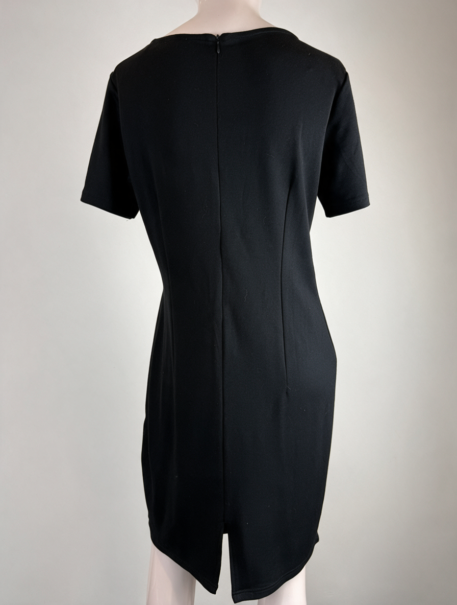 MICHA - Jurk - kleurblok, turquoise/geel/zwart, korte mouw - XL