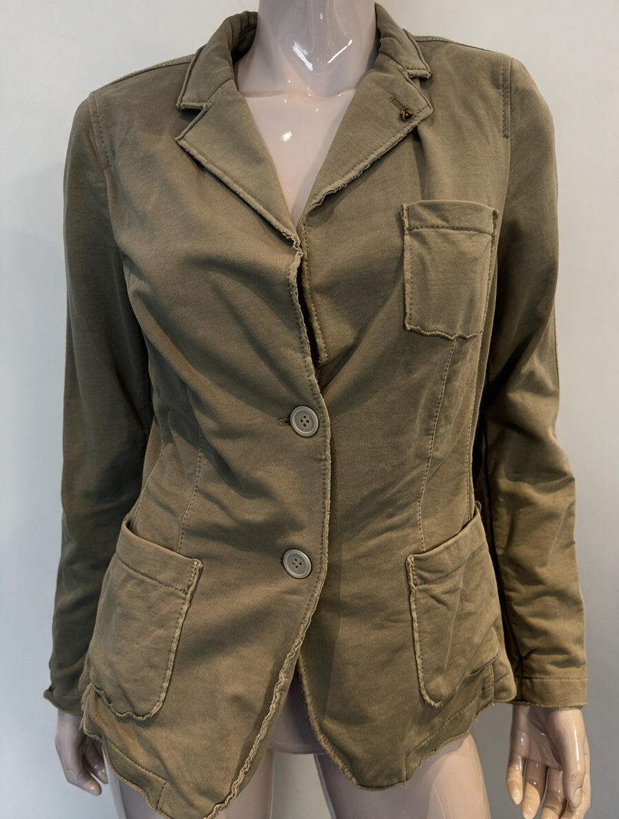 BLONDE No. 8 - Blazer - khaki, tweeknoopsluiting, onafgewerkte naden - L