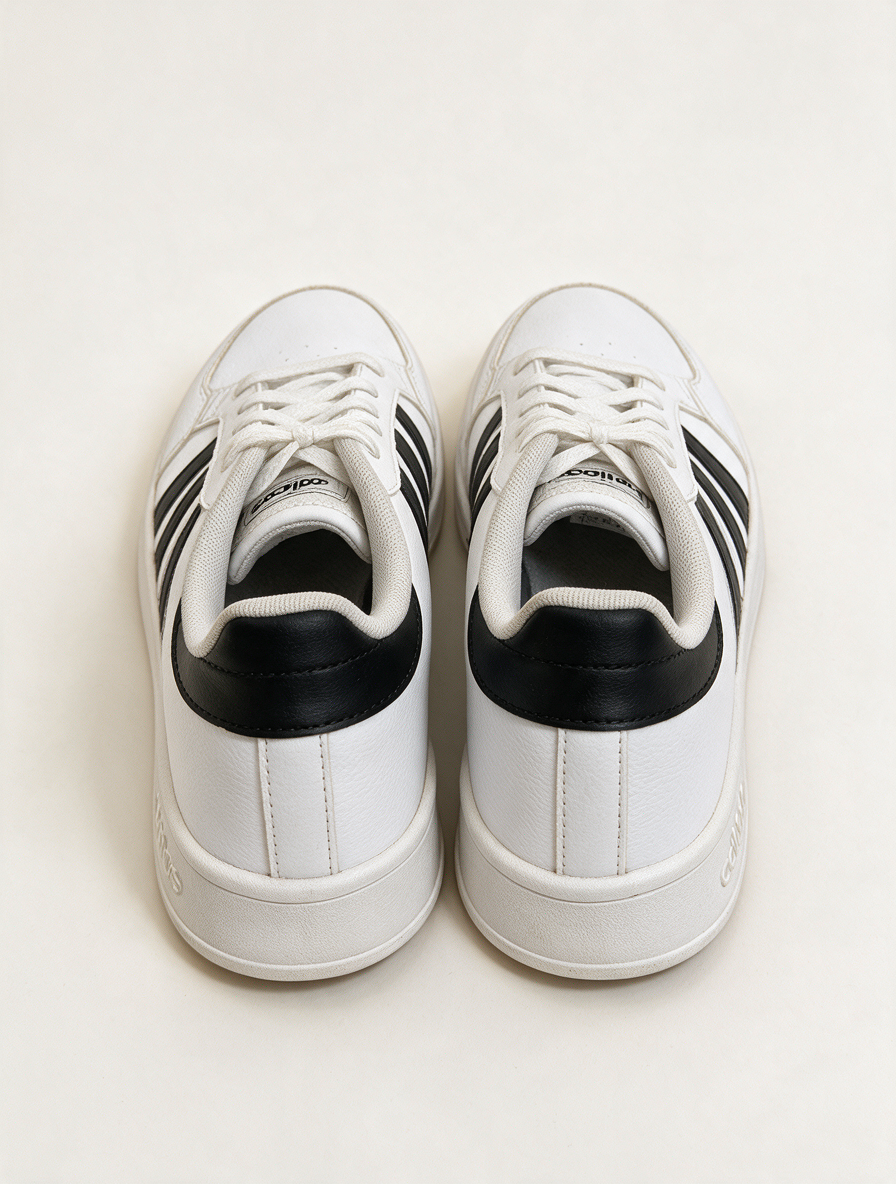 adidas - Sneakers - wit, iconische drie strepen, synthetisch leer - 41 2/3