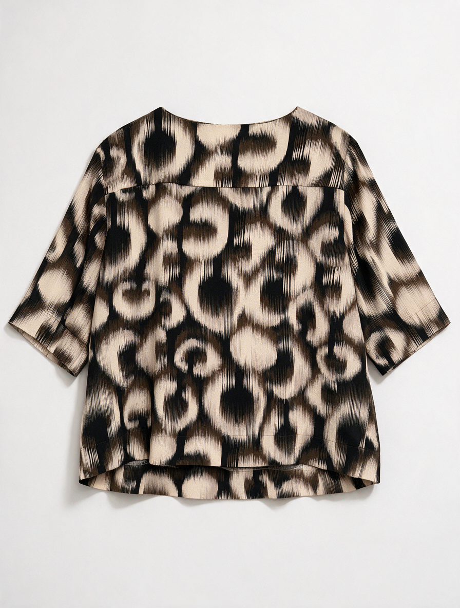 Mayerline - Blouse - dierenprint, V-hals - XL