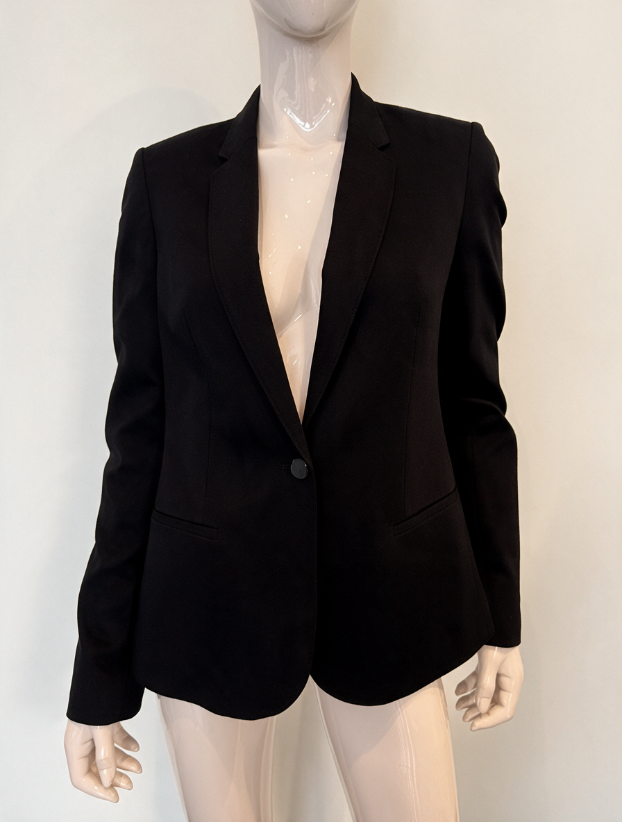 WE - Blazer - zwart, getailleerd, enkele knoopsluiting - L