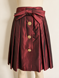 Alain Manoukian Paris - Rok - bordeaux, plooirok, strikdetail - XS