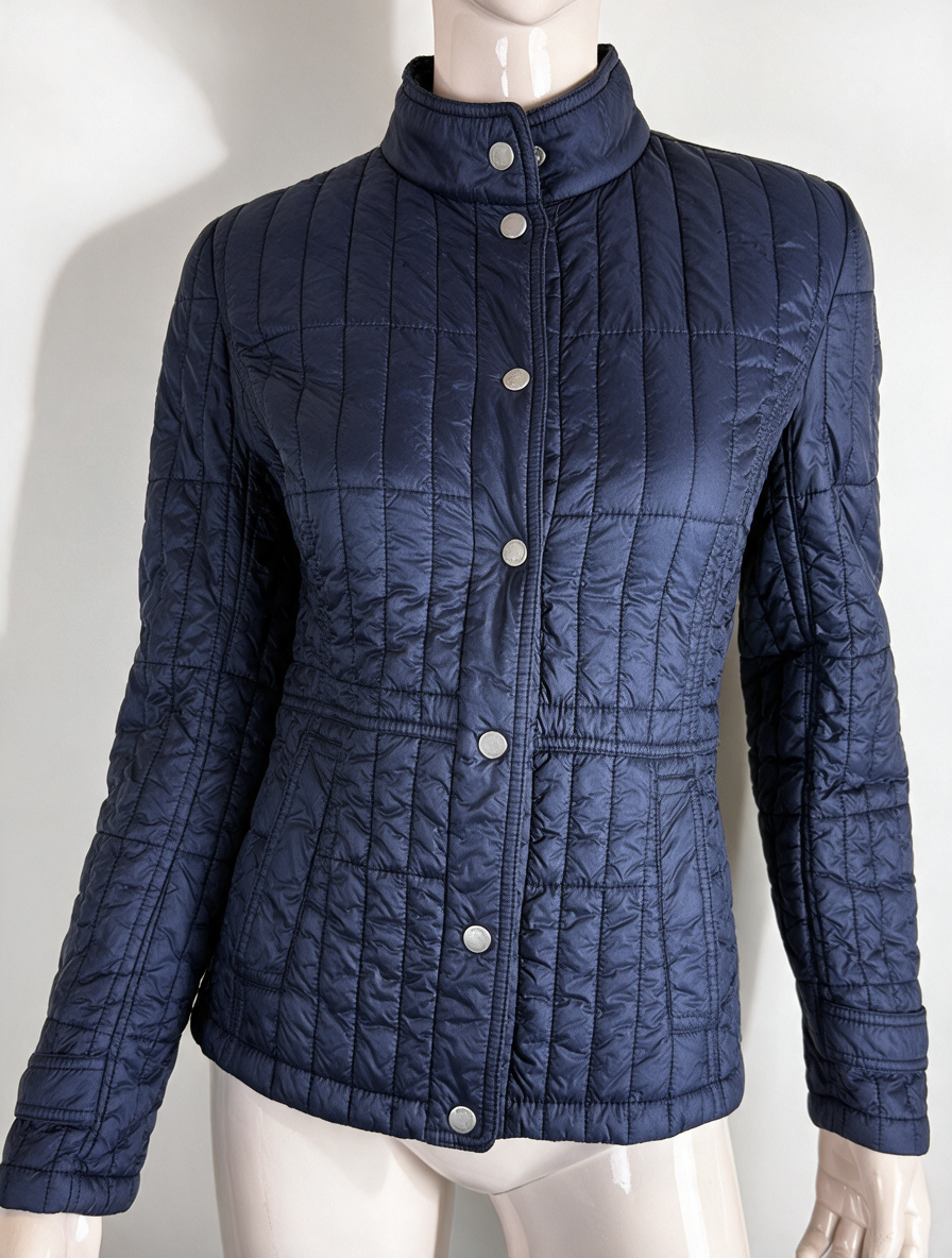 Tommy Hilfiger - Tussenjas - navyblauw, gewatteerd, drukknopen - XS