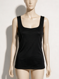 NEO NOIR - Hemdje - zwart, stretch jersey, aansluitend model - XL