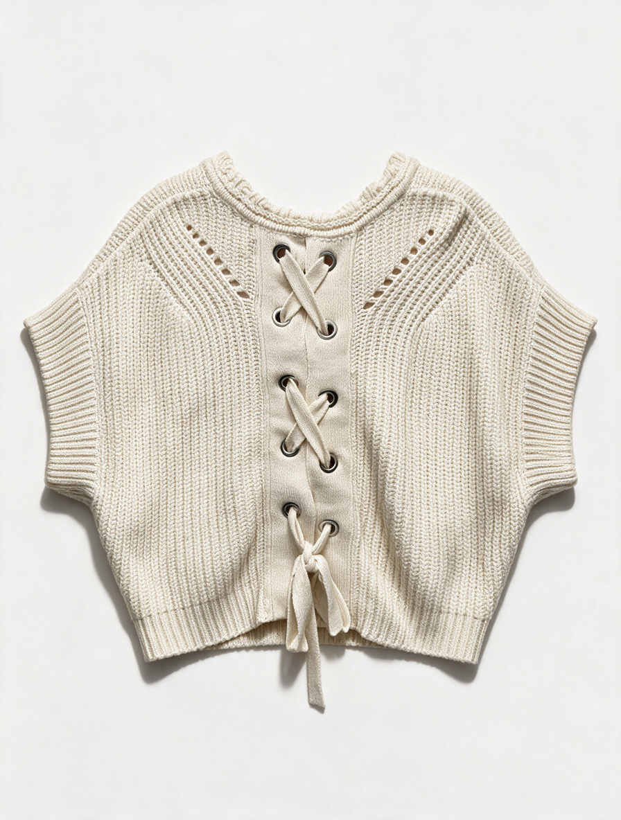 Isabel Marant - Trui - crème, mouwloos, opengewerkt patroon - S