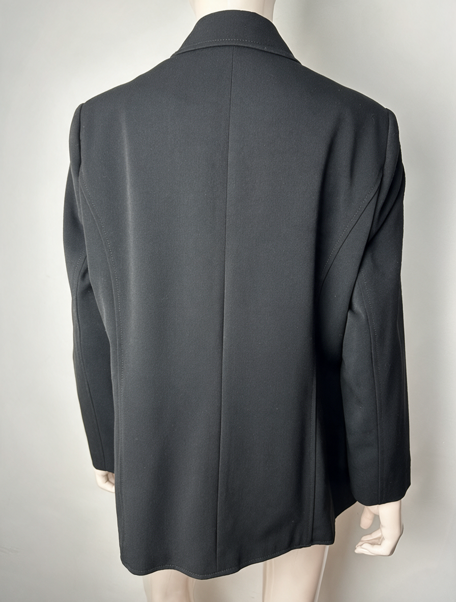Paola! - Blazer - zwart, getailleerd, langer model, maat L