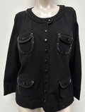 Gerard Darel - Blazer - zwart, ronde hals, knoopsluiting - L