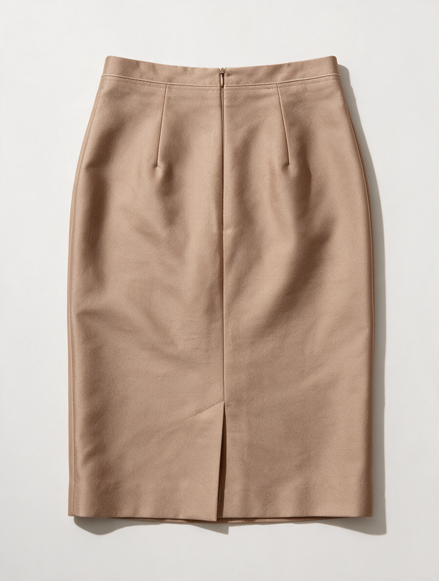 NATAN - Rok - beige/roze, glanzende stof, kokerrok - M