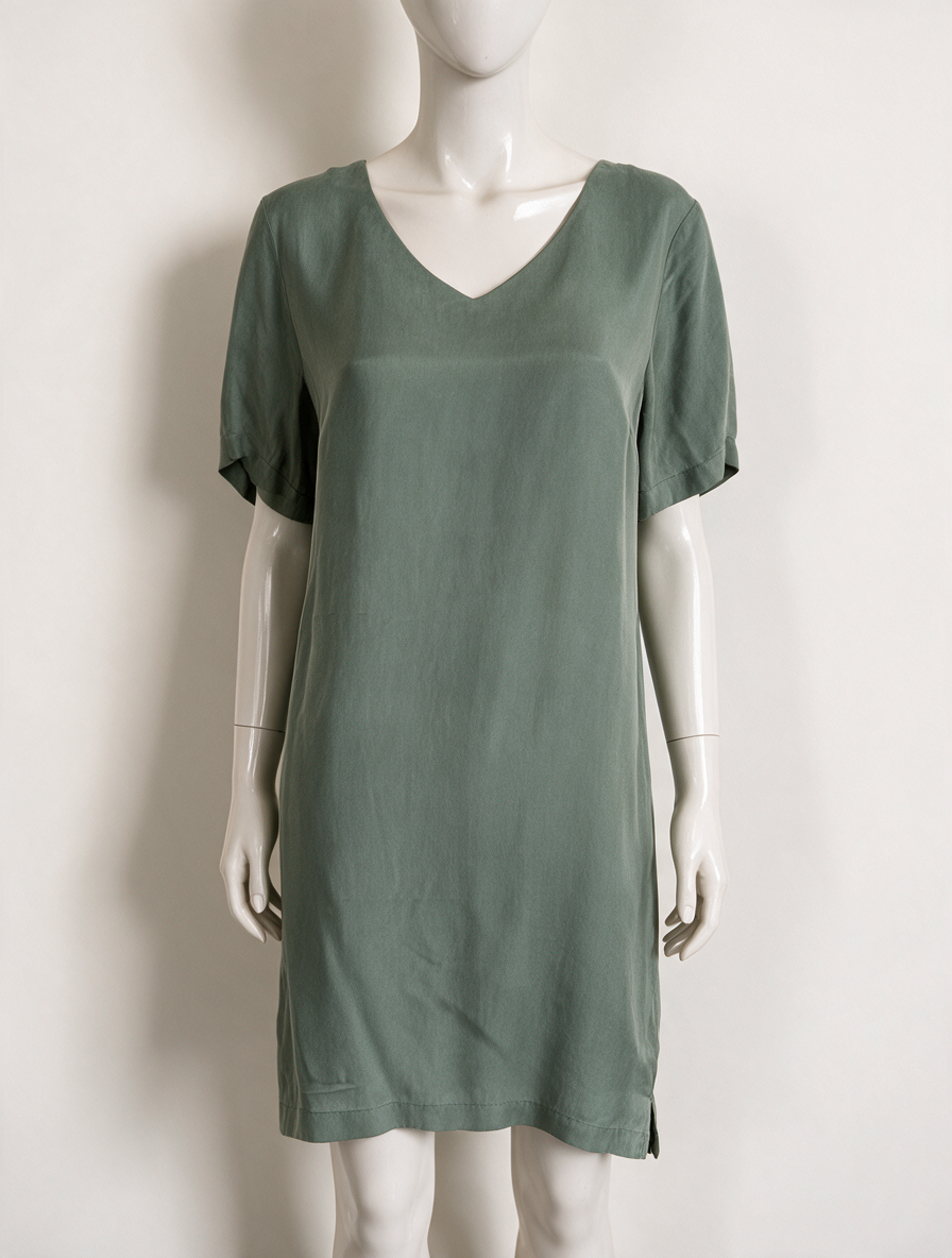 SISSY-BOY - Jurk - groen, V-hals, korte mouwen - S