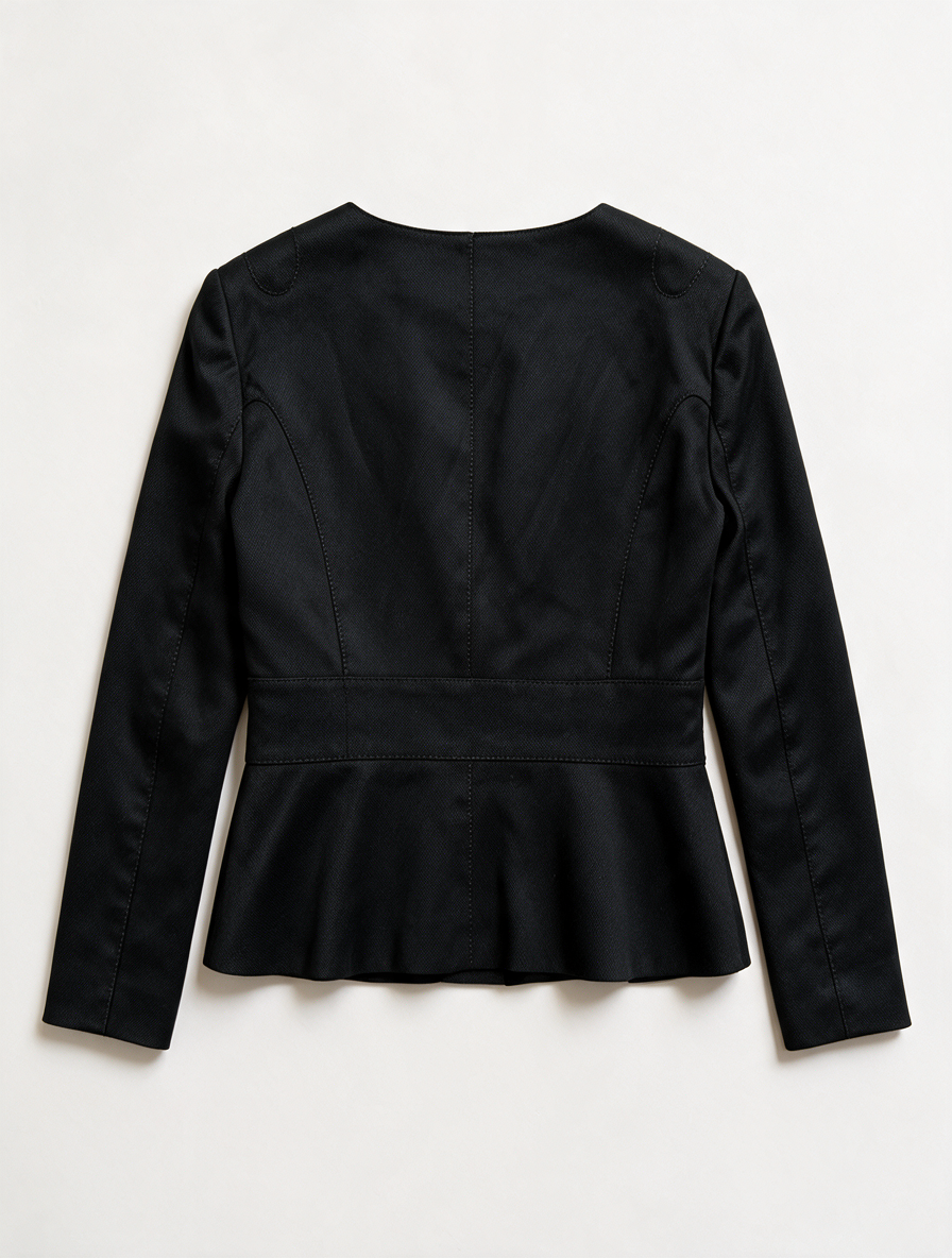 ESCADA - Blazer - zwart, strikdetail, ronde hals - 38