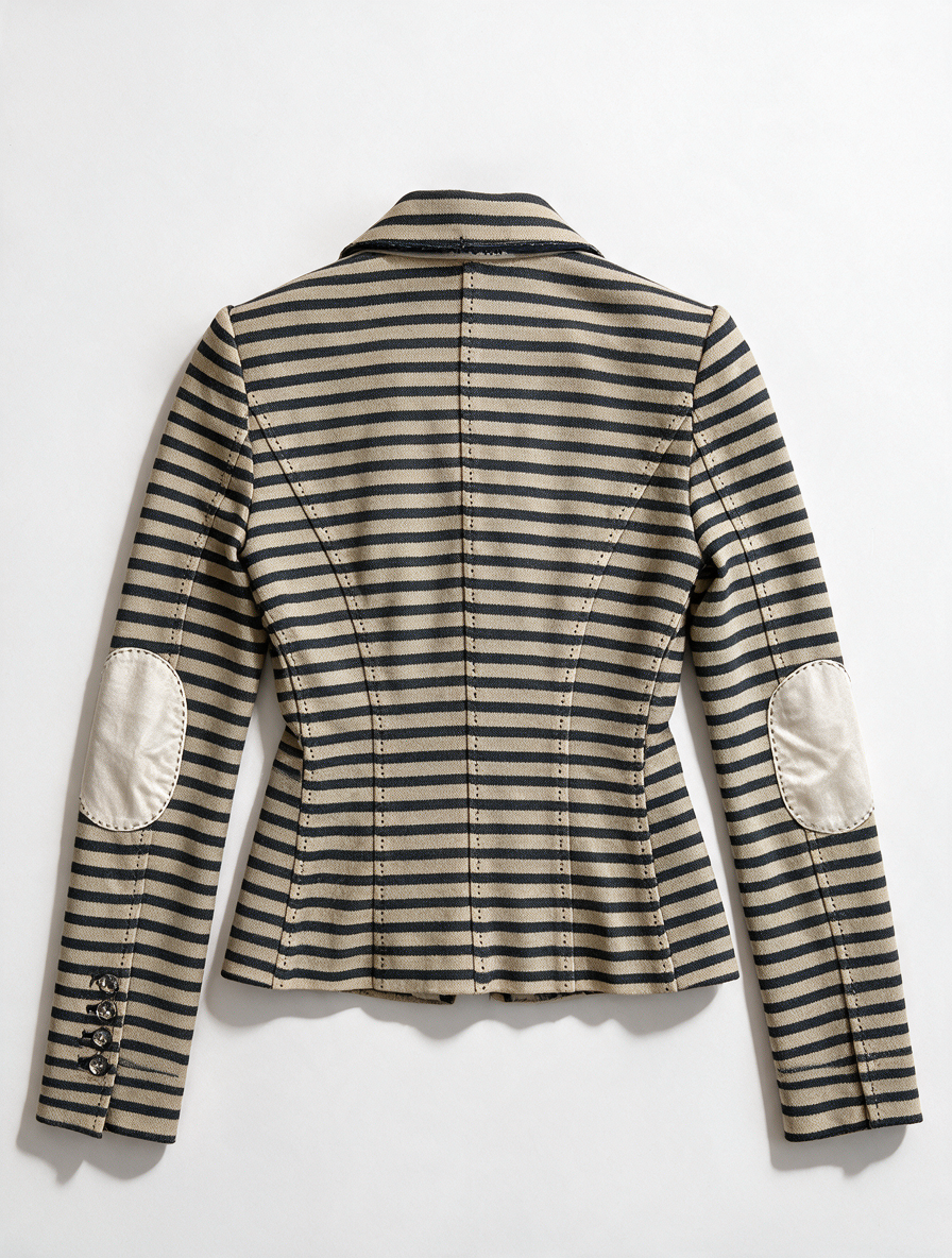 Blonde No.8 - Blazer - gestreept, beige en blauw, drie knopen - S