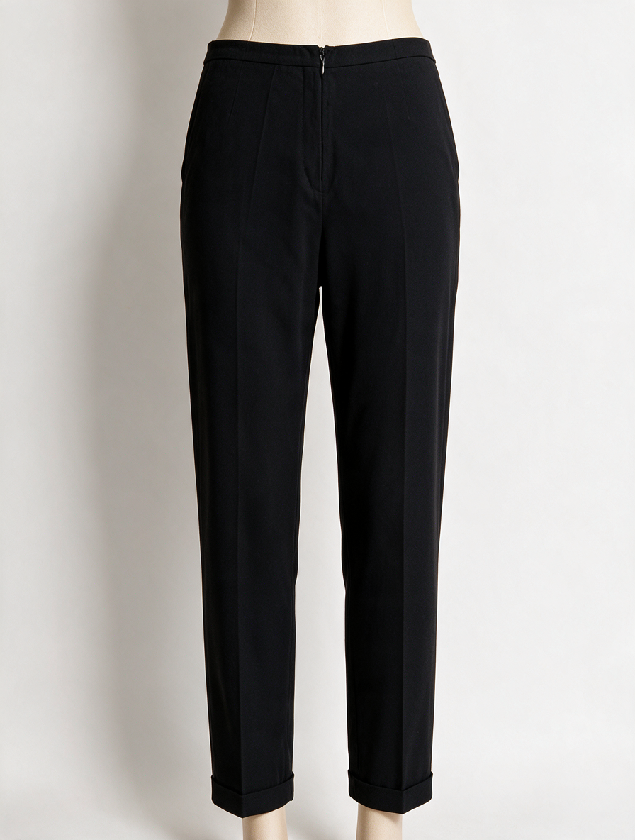 Dries Van Noten - Broek - zwart, hoge taille, rechte pasvorm