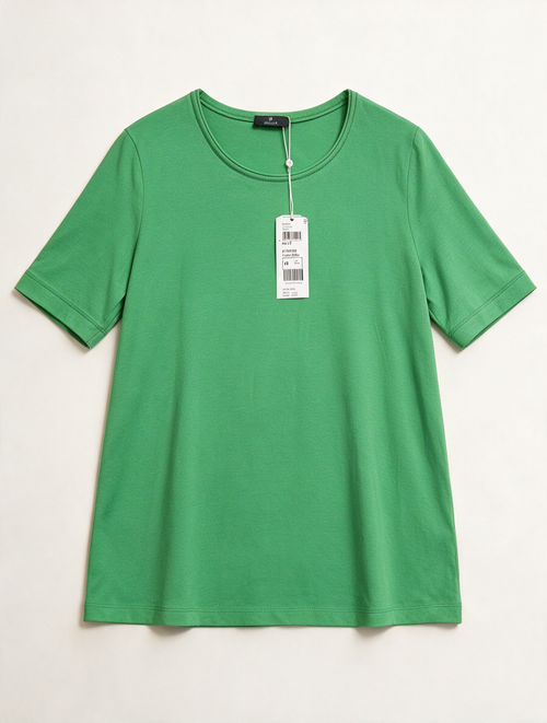 BASLER - T-shirt - groen, ronde hals, korte mouwen - XL