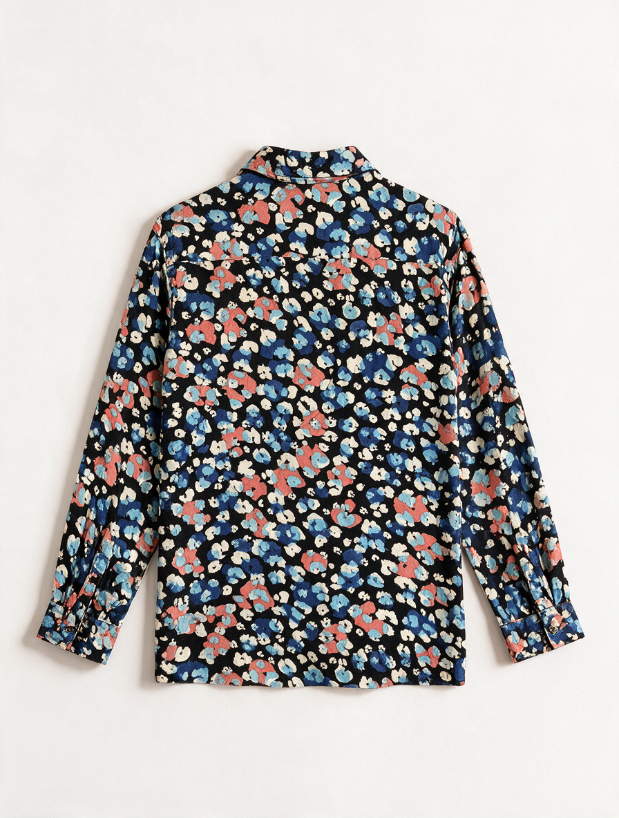 Fabienne Chapot - Blouse - abstracte bloemenprint, lange mouw, knoopsluiting voor - XL