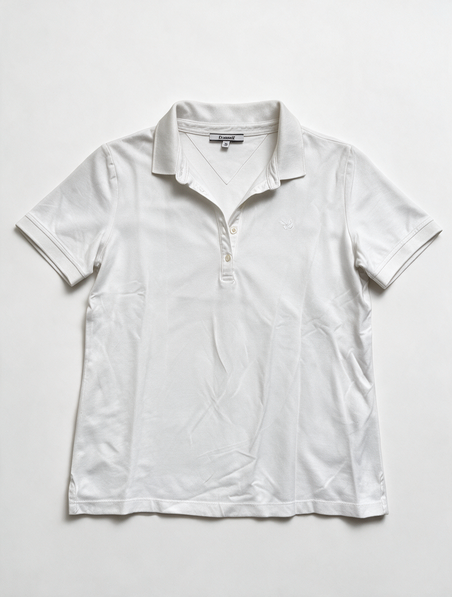 Donnell - Polo - wit, korte mouwen, geborduurd logo - M