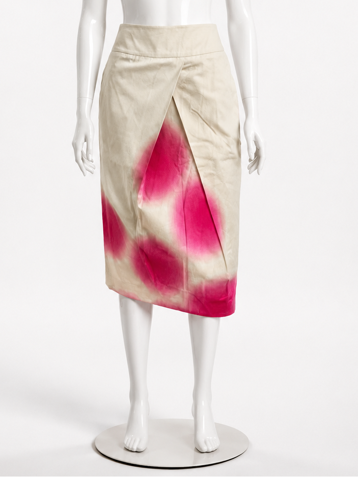 Natan Collection Rok maat 40 Beige met fuchsia/roze