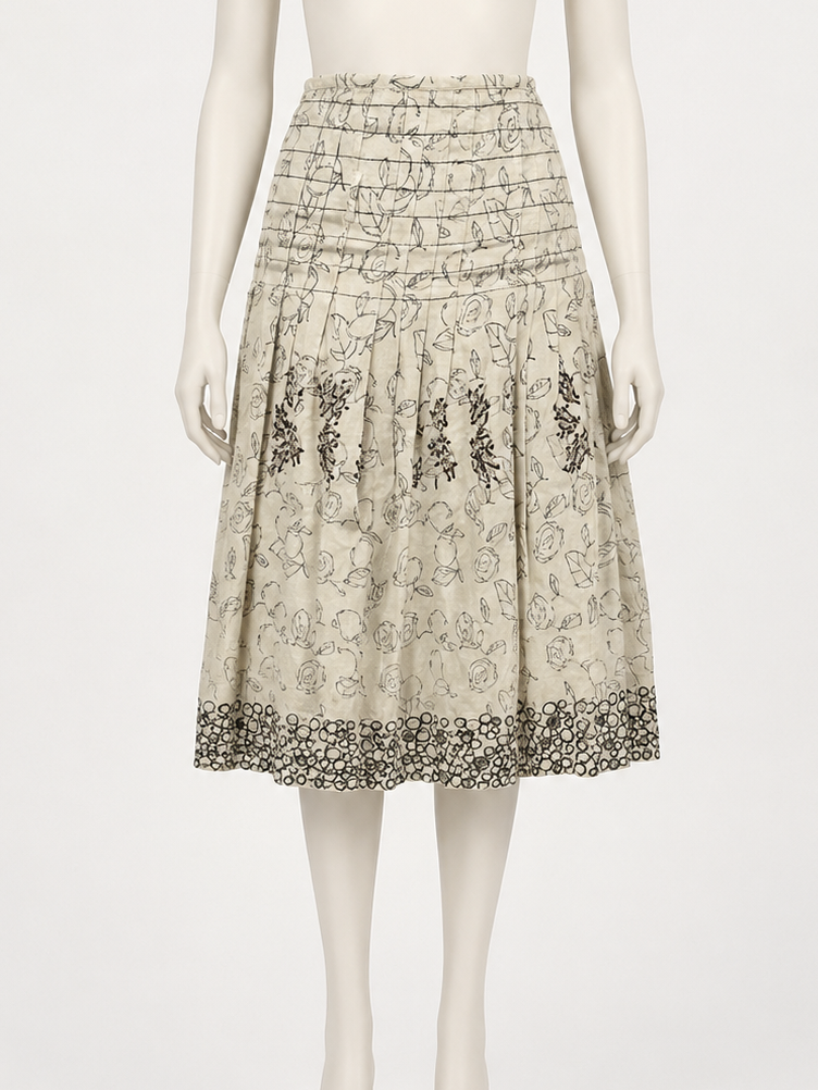 Stella Forest Rok maat 40 Beige met zwart