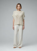 Full body view of the model wearing Isabel Marant Trui maat 36 Crème