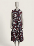 Opus Jurk maat 38 Bordeaux, wit en blauw
