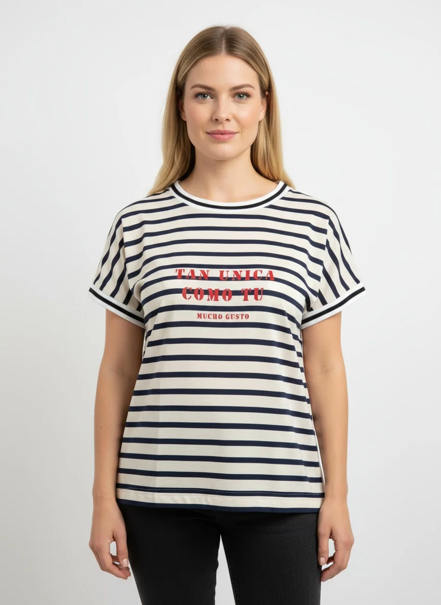 Mucho Gusto T-Shirt maat M beige