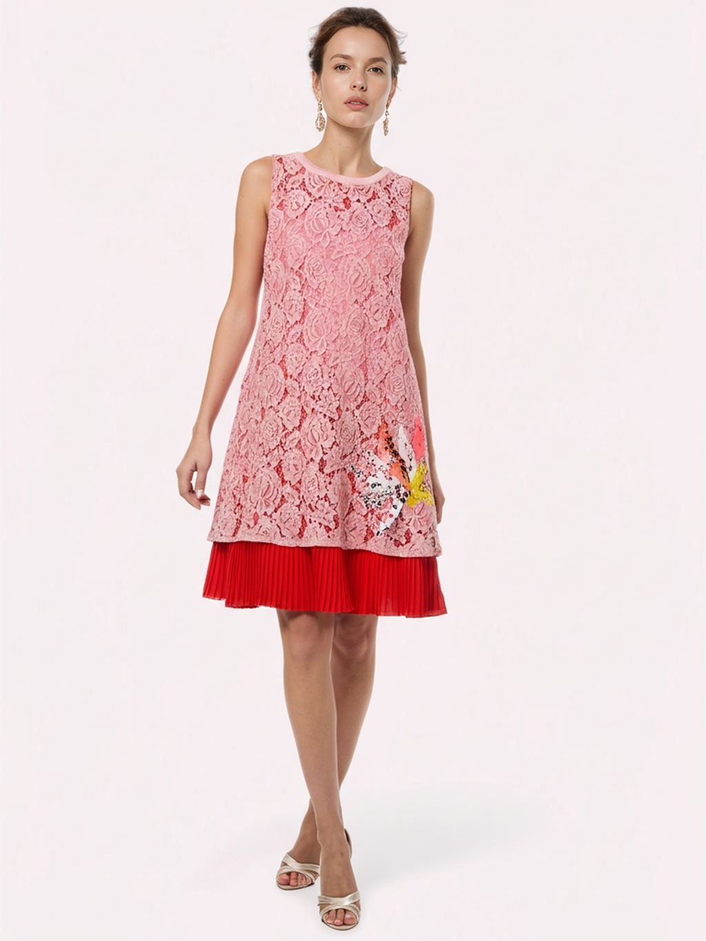 Sportalm Jurk maat 34 Roze en rood
