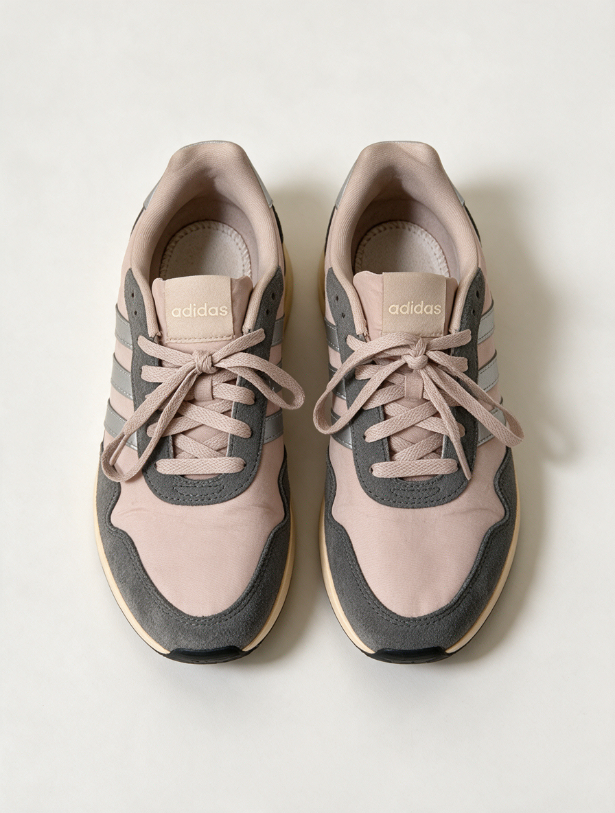 Adidas - Sneakers - lichtroze, suède neus en hiel, vetersluiting
