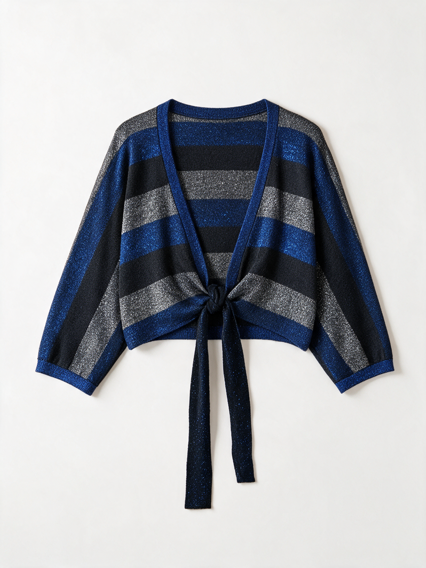 Yes or N0 - Bolero - horizontale strepen, V-hals, glitter - XL