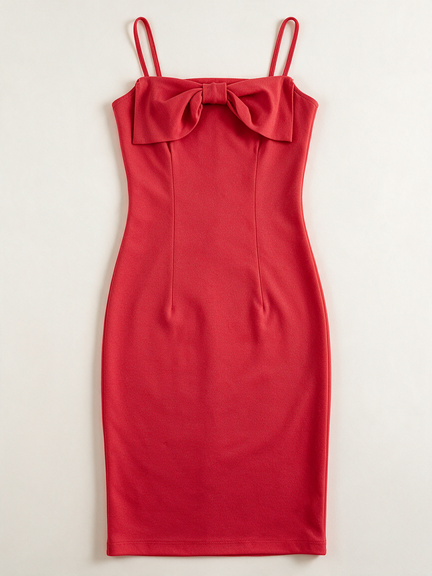 RINASCIMENTO® - Jurk - roze, bodycon, strikdetail - XS