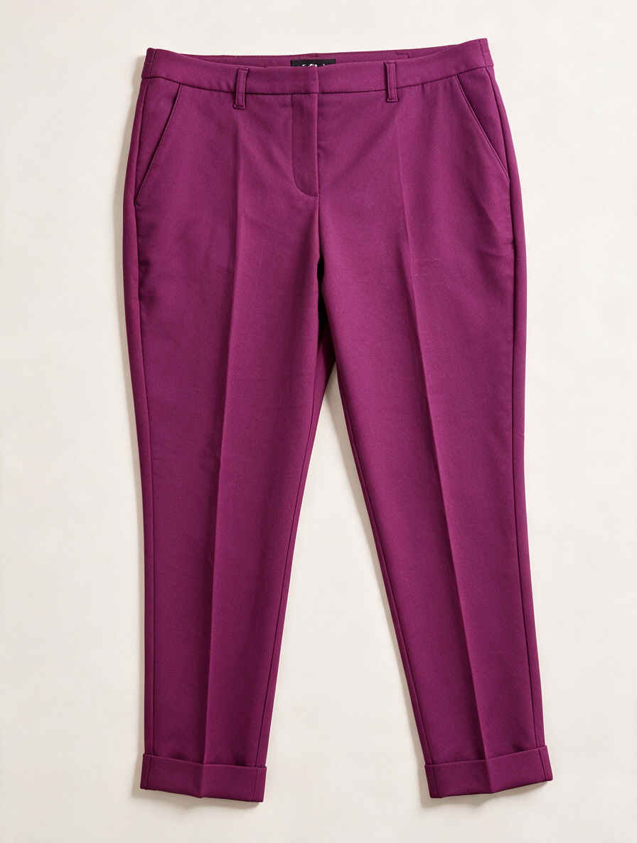 MS Mode - Broek - paars-roze, rechte pasvorm, blinde ritssluiting - XXL